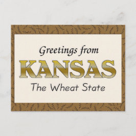 Carte Postale Salutations du Kansas