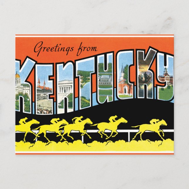 Carte Postale Salutations Du Kentucky (Devant)
