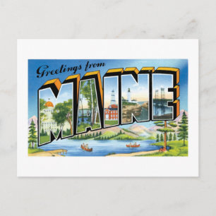 Carte Postale Salutations du Maine !