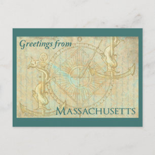 Carte Postale Salutations du Massachusetts