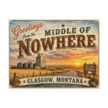Salutations du milieu de nulle part Glasgow Mt.