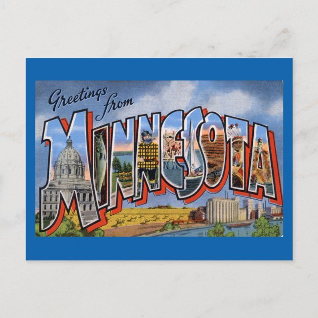 Carte Postale Salutations du Minnesota (Devant)