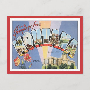 Carte Postale Salutations Du Montana
