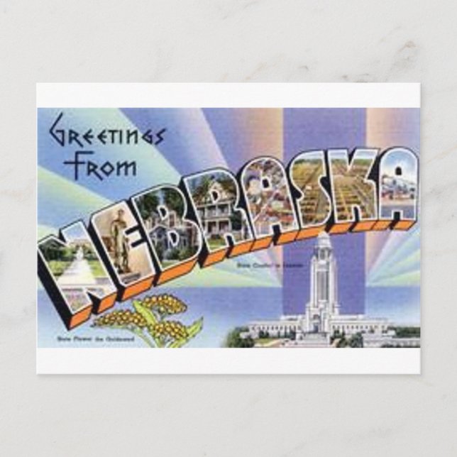 Carte Postale Salutations Du Nebraska (Devant)