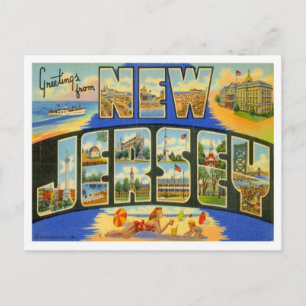 Carte Postale Salutations Du New Jersey