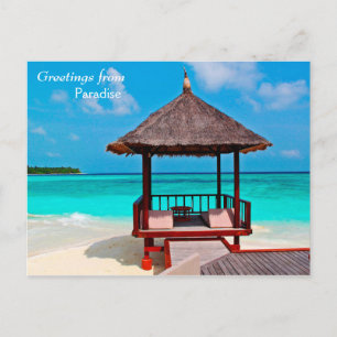 Carte Postale Salutations du Paradis par un gardien