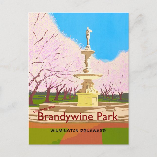 Carte Postale Salutations du parc Brandywine (Devant)
