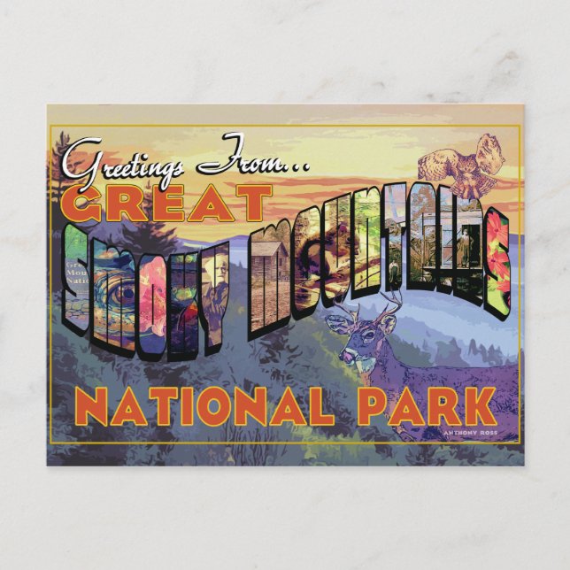 Carte Postale Salutations du parc national des Great Smoky Mount (Devant)