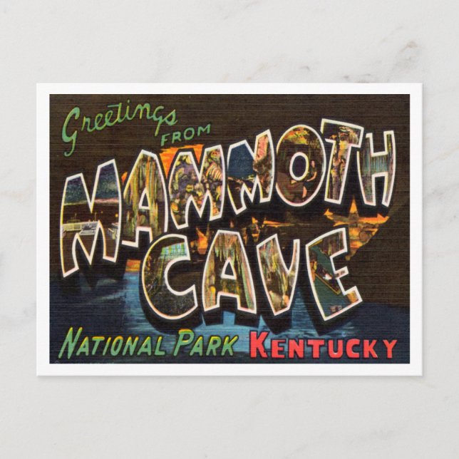 Carte Postale Salutations du parc national Mammoth Cave Kentucky (Devant)
