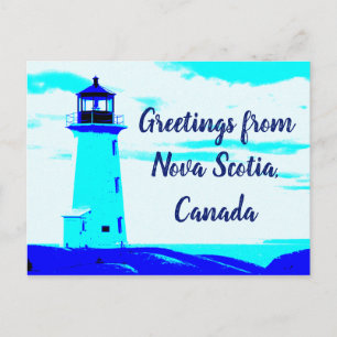 Carte Postale Salutations du phare Canada de Nouvelle-Écosse