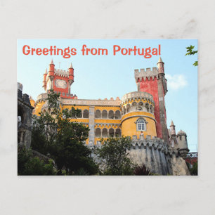 Carte Postale Salutations du Portugal, Palais Pena, Sintra