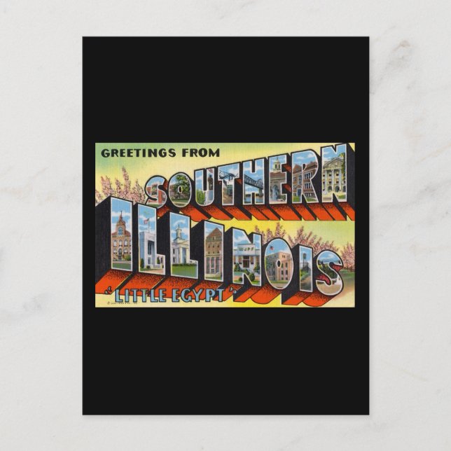 Carte Postale Salutations du sud de l'Illinois Little Egypt (Devant)