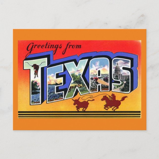 Carte Postale Salutations Du Texas (Devant)