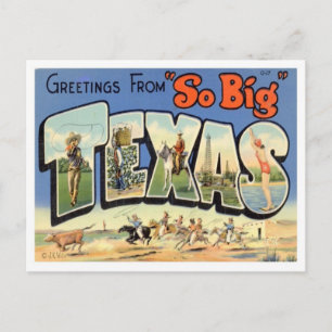 Carte Postale Salutations Du Texas