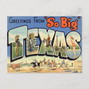 Carte Postale Salutations Du Texas