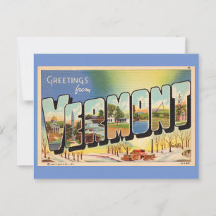 Carte Postale Salutations du Vermont