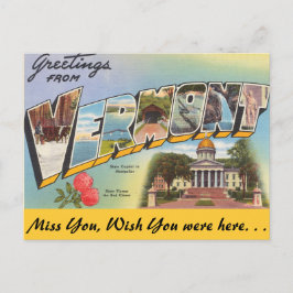 Carte Postale Salutations du Vermont