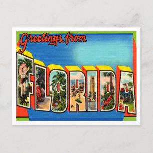 Carte Postale Salutations du Vintage voyage de Floride