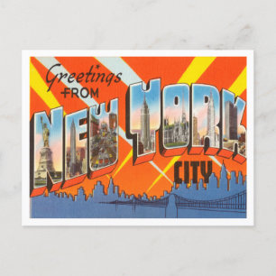 Carte Postale Salutations du Vintage voyage de New York
