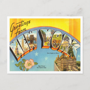 Carte Postale Salutations du Vintage voyage de New York