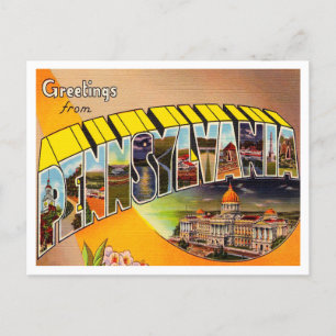 Carte Postale Salutations du Vintage voyage de Pennsylvanie