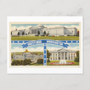 Carte Postale Salutations du Vintage voyage de Washington DC