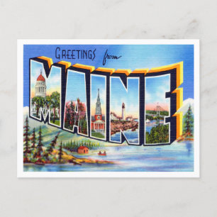 Carte Postale Salutations du Vintage voyage du Maine