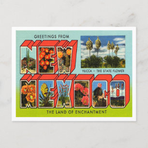 Carte Postale Salutations du Vintage voyage du Nouveau-Mexique