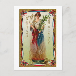 Carte Postale Salutations d'un patriote