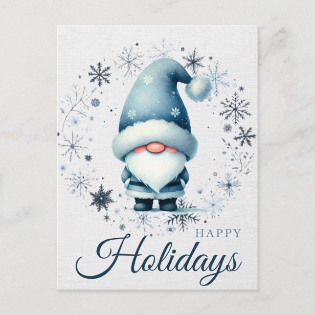 Carte Postale Salutations Festive Gnome (Devant)