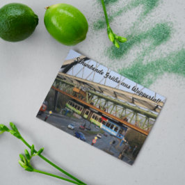 Carte Postale Salutations flottantes de Wuppertal en allemand