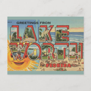 Carte Postale Salutations Lake Worth Floride