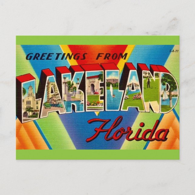 Carte Postale Salutations Lakeland Floride (Devant)