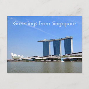 Carte Postale salutations marina bay