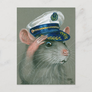 Carte Postale Salutations Rat Sailor Postcard kmcoriginals