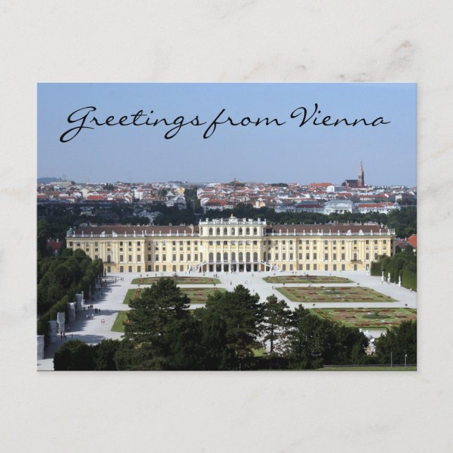 Carte Postale salutations schönbrunn (Devant)