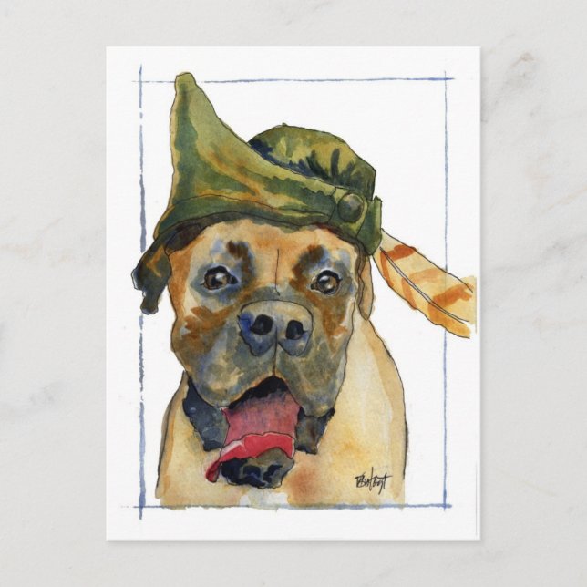 Carte Postale Salutations Sherwood Boxer (Devant)