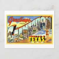 Salutations vintages de Galveston, Texas,