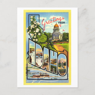Carte Postale Salutations vintages de Idaho