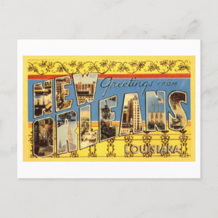 Carte Postale Salutations vintages de la Nouvelle-Orléans, Louis