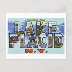 Carte Postale Salutations vintages de Lake Placid, New York