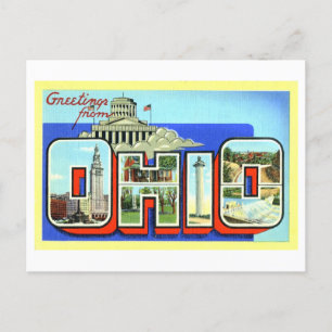 Carte Postale Salutations vintages de l'Ohio