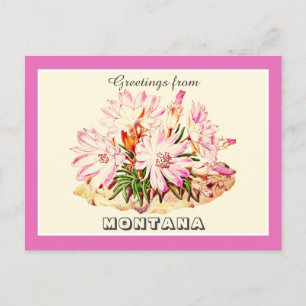 Carte Postale Salutations vintages de Montana Bitterroot
