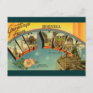 Carte Postale Salutations vintages de New York