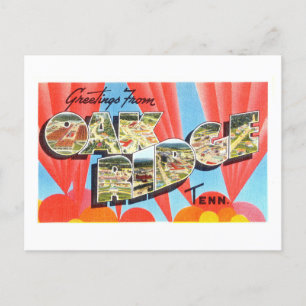 Carte Postale Salutations vintages de Oak Ridge, Tennessee