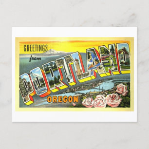 Carte Postale Salutations vintages de Portland, Oregon