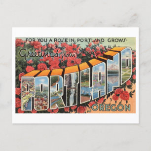 Carte Postale Salutations vintages de Portland, Oregon