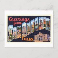 Salutations vintages de San Antonio, Texas