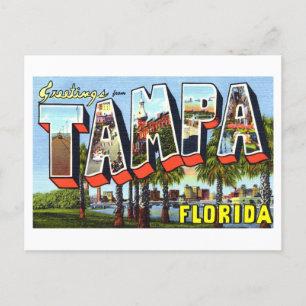 Carte Postale Salutations vintages de Tampa, Floride