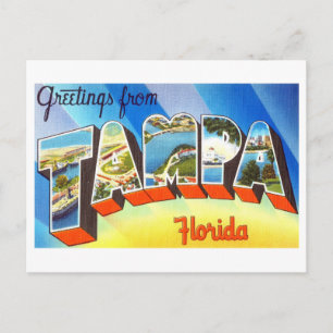 Carte Postale Salutations vintages de Tampa, Floride